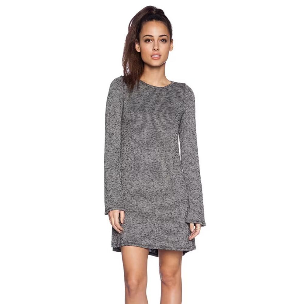 Michael Lauren Harvest Long Sleeve Dress Grey Size Small New